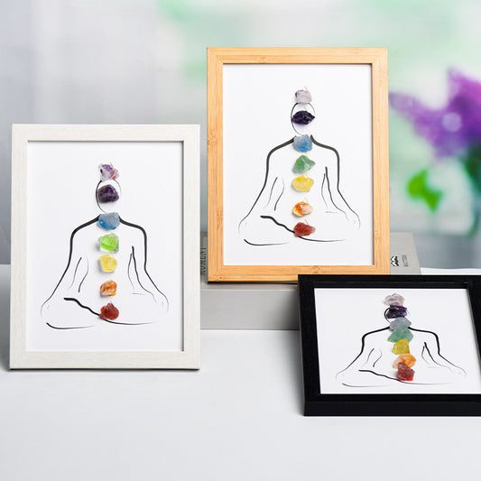 Minimalist Chakra Energy: Seven Chakra Crystal Art