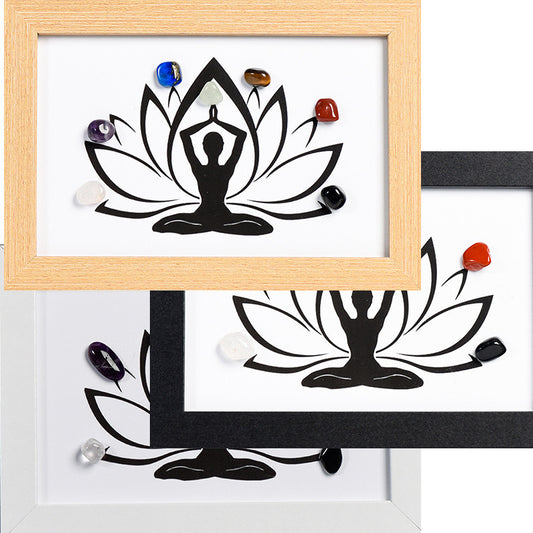 Lotus Serenity: Seven Chakra Crystal Lotus Art