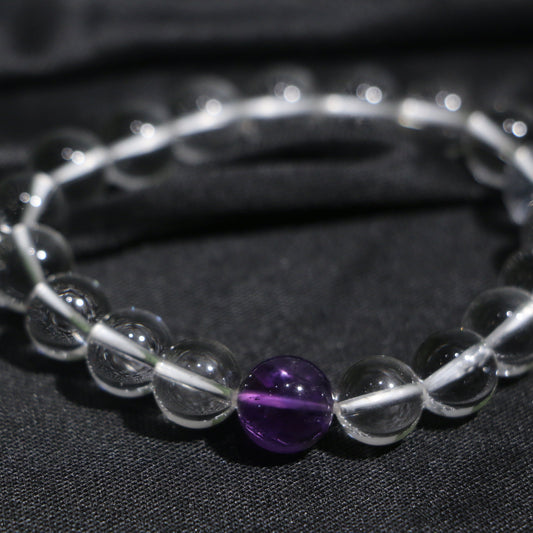 ISFJ - Healing Light: Clear Quartz & Amethyst Serenity Bracelet"