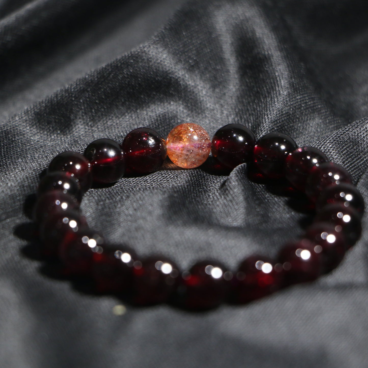 ESTP - Energizing Brilliance: Garnet & Sunstone Confidence Bracelet