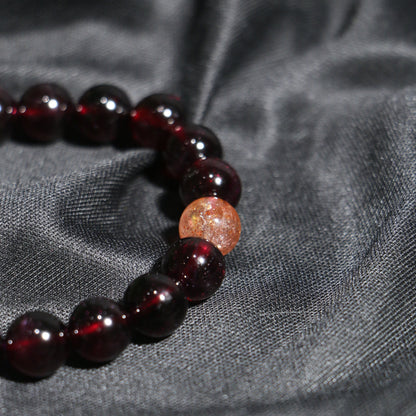 ESTP - Energizing Brilliance: Garnet & Sunstone Confidence Bracelet