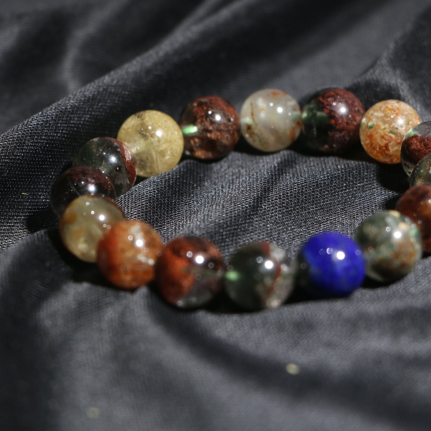 INFJ - Intuitive Wisdom: Phantom Quartz & Lapis Lazuli Bracelet