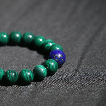 ENTJ - Leadership Power: Malachite & Lapis Lazuli Strength Bracelet