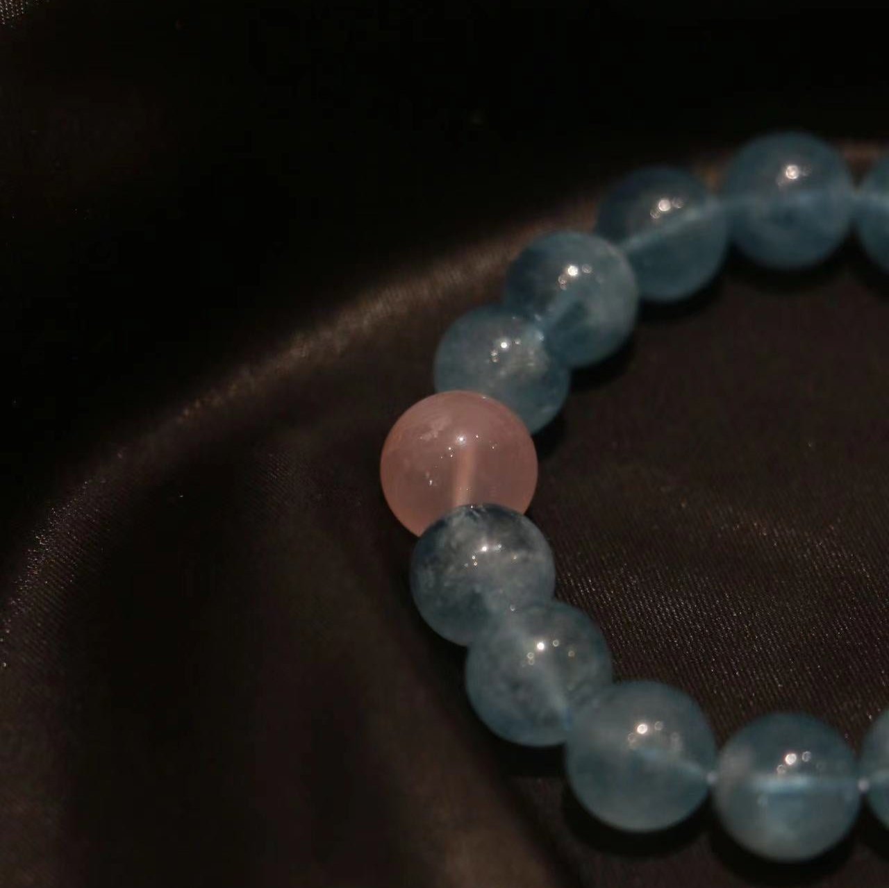 ISFP - Gentle Spirit: Aquamarine + Rose Quartz Bracelet